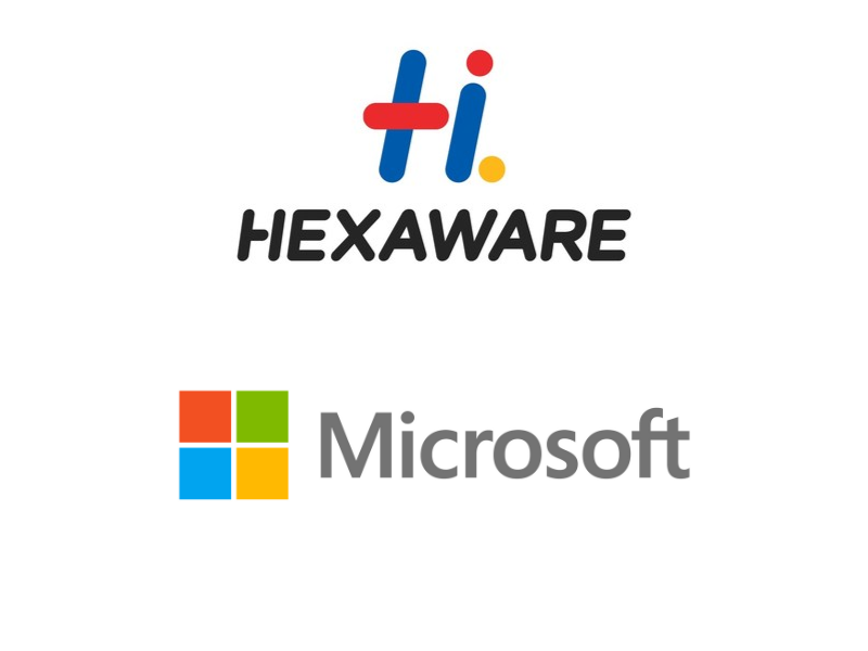 Hexaware and Microsoft logos