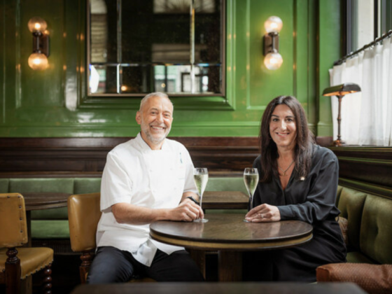 Chef Michel Roux with Cunard President Katie McAlister