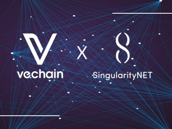Vechain and SingularityNet logos