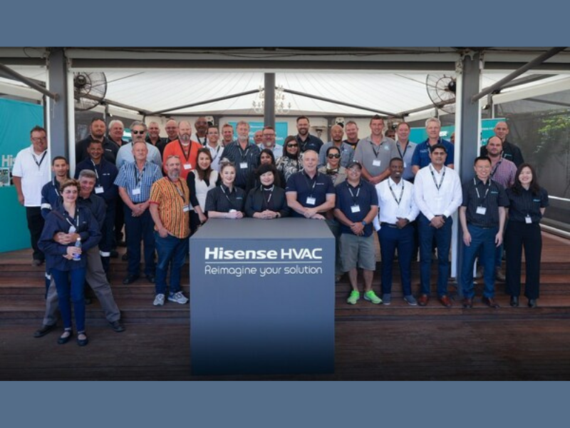 A snapshot of Hisense and Filibiz's partnership branch launch in Cape Town: a modern architectural marvel against the Bloemendal Wine Estate. Join industry leaders in shaping the future of heating and cooling solutions for homes and businesses. Hisense is making waves in South Africa, providing tailored HVAC excellence!