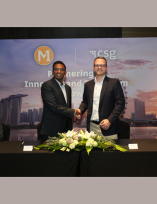 M1-and-CSG-Signing-Ceremony - Collaborating to innovate and transform the future of telecommunications. (Photo: Business Wire)