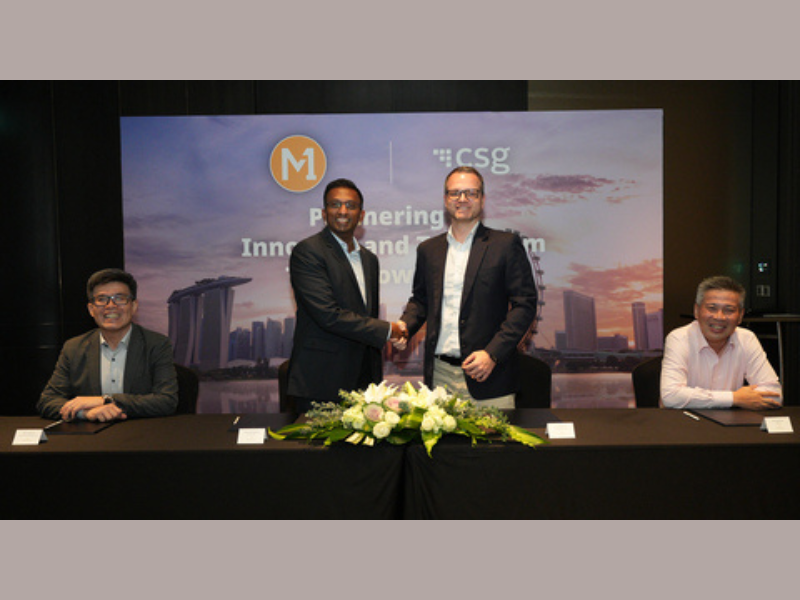 M1-and-CSG-Signing-Ceremony - Collaborating to innovate and transform the future of telecommunications. (Photo: Business Wire)