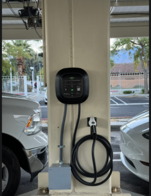 TurnOnGreen high-power, networked EVP700G Level 2 EV charger located at Desert Regional Medical Center in Palm Springs, CA; all copyrights reserved by TurnOnGreen, Inc. @2024 (Photo: Business Wire)