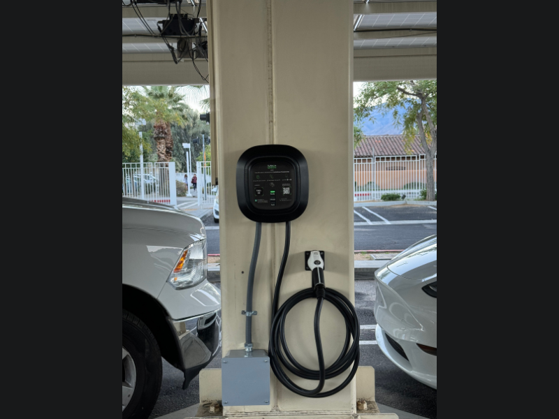 TurnOnGreen high-power, networked EVP700G Level 2 EV charger located at Desert Regional Medical Center in Palm Springs, CA; all copyrights reserved by TurnOnGreen, Inc. @2024 (Photo: Business Wire)