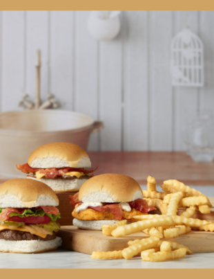 The $5 Bacon Bundle ($6 in Arizona) comes with a choice of two Bacon Sliders — choose from the Bacon Cheese Slider, the 1921 Bacon Cheese Slider or the new Chicken Bacon Ranch Slider — and a small order of fries.