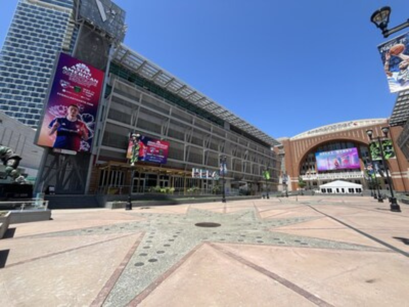 Workbox - Victory Park, located in the middle of Victory Plaza and next to American Airlines Center