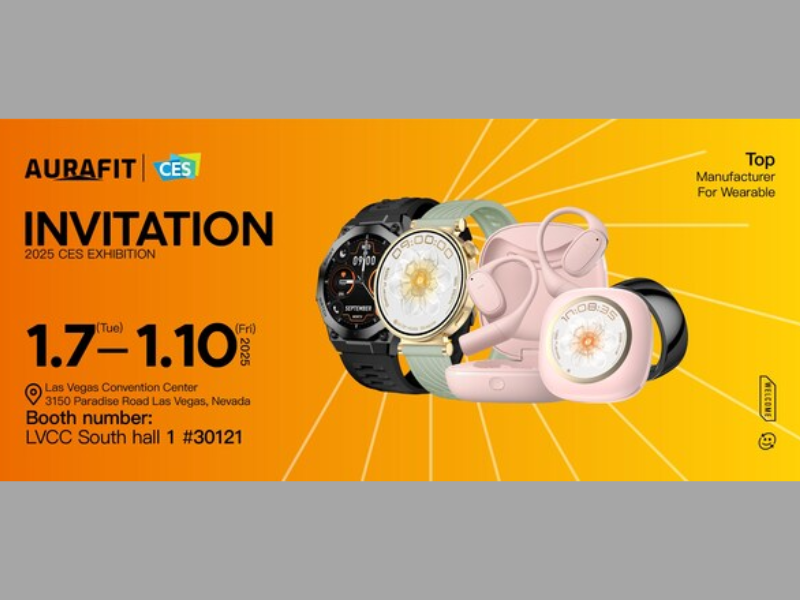 As a fashionable and innovative smart watch brand, Aurafit will attend the CES 2025 in Las Vegas.