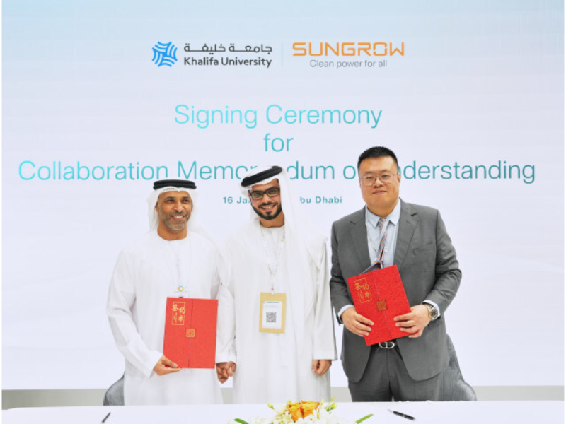 Sungrow Middle East and Khalifa University Sign MoU