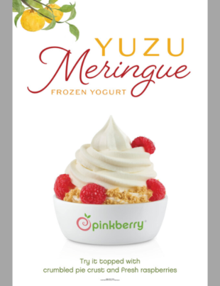 Yuzu Meringue Frozen Yogurt Available Now at Pinkberry