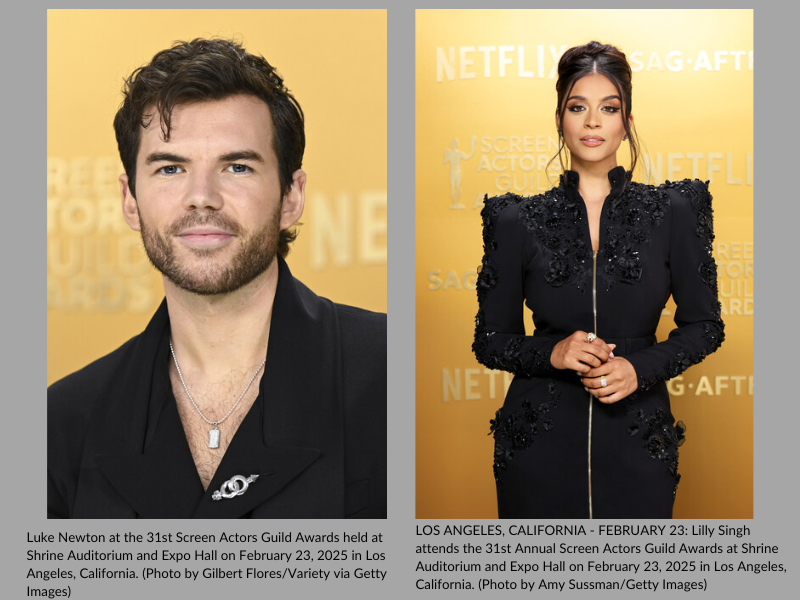 Danielle Deadwyler, Luke Newton, and Lilly Singh Shine in LAGOS Jewelry at the 31st Annual Screen Actors Guild Awards (Image: PR Newswire)