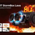 TRIBIT StormBox Lava Portable Bluetooth Speaker, 80W Loud Wireless Speaker, 24H Playtime, IP67 Waterproof, Bluetooth 5.4, Custom EQ, XBass, Built-in Mic, TWS Pairing for Camping/Beach/Party/Outdoor