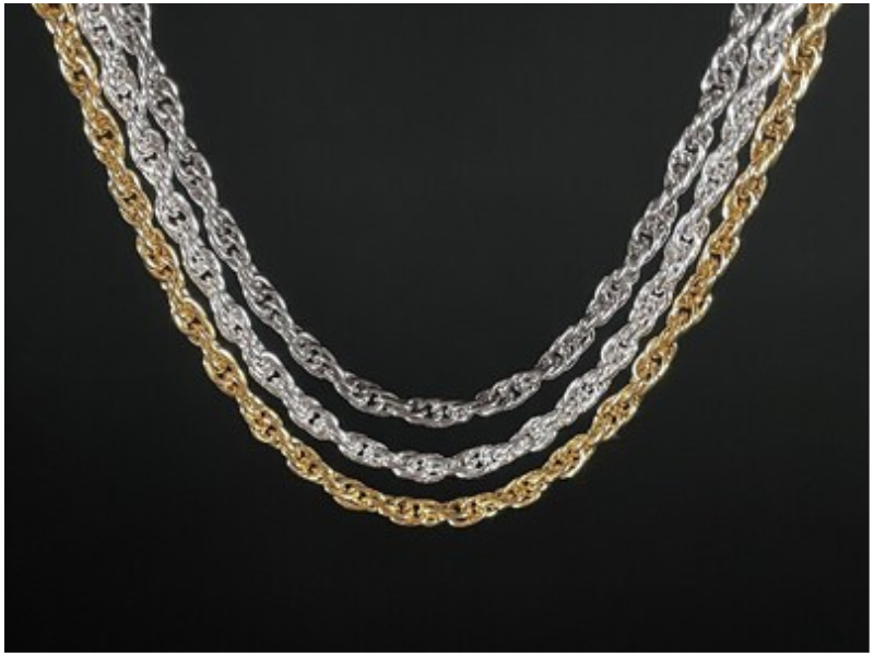 Ren Jord Rope Chains - 999 pure fine silver, 999 pure platinum, pure 24k solid gold ( Photo Courtesy: PRNewswire)
