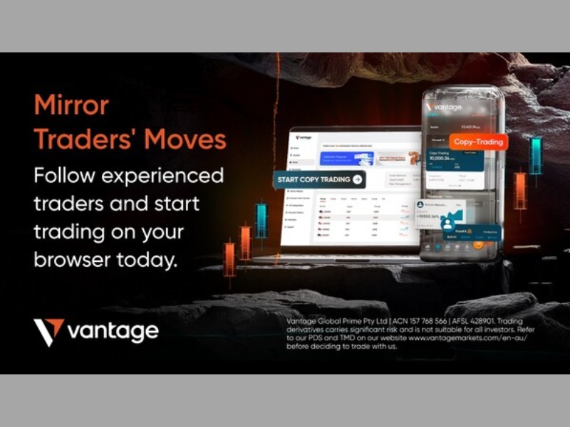 Vantage Launches Copy Trading on Client Portal Website with Deposit Bonus for Users (Photo Courtesy: PRNewswire)