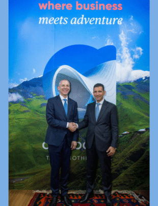 From left to right: Florian Sengstschmid, CEO of the Azerbaijan Tourism Board and Mamoun Hmidan, Chief Business Officer at Wego (Photo Courtesy: PRNewswire)