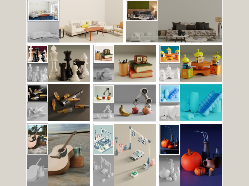 CAST brings diverse 3D scenes to life from a single image, where the relations between objects shaped by their physical roles and interactions come together to form a cohesive and immersive virtual environment. Image credit: “CAST: Component-Aligned 3D Scene Reconstruction From an RGB Image” © 2025 K. Yao, L. Zhang, X. Yan, Y. Zeng, Q. Zhang, ShanghaiTech University, Deemos; W. Yang, Huazhong University of Science and Technology; L. Xu, J. Gu, J. Yu, ShanghaiTech University (Image Courtesy: Cast)