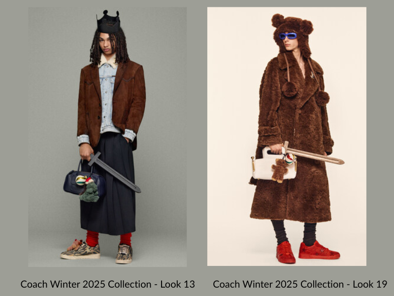 Coach Winter 2025 Collection - Look 13 and Look 19 (Image Courtesy: PRNewswire)