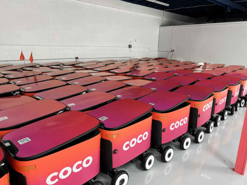 Coco’s growing fleet of autonomous delivery vehicles (Image Courtesy: PRNewswire)