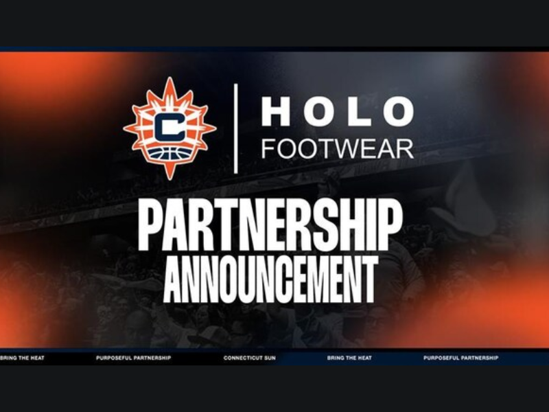 Connecticut Sun Announce HOLO Footwear as Official Footwear Partner (Image Courtesy: PRNewswire)