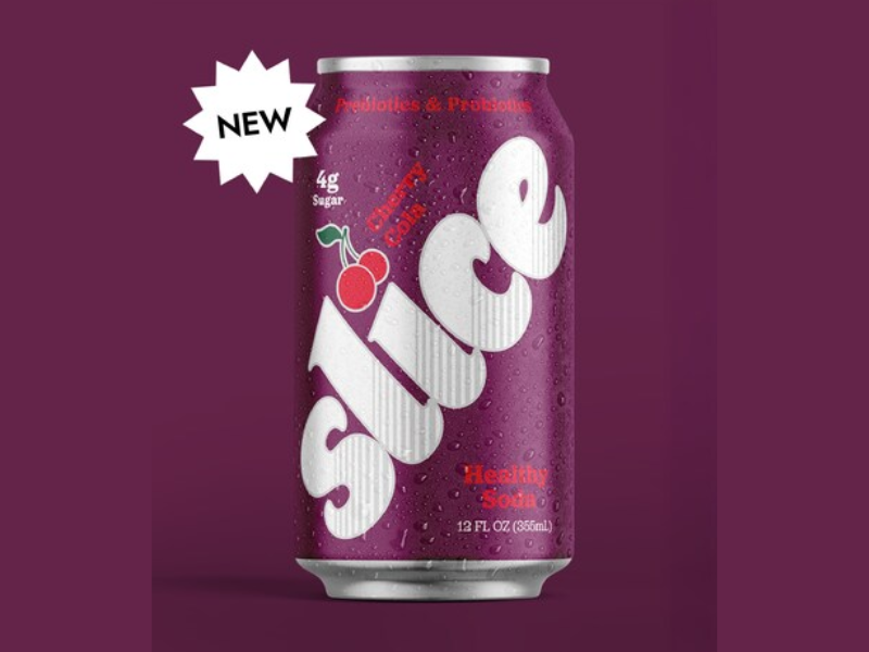 Slice Soda announces its newest variety, Cherry Cola (Image Courtesy: PRNewswire)