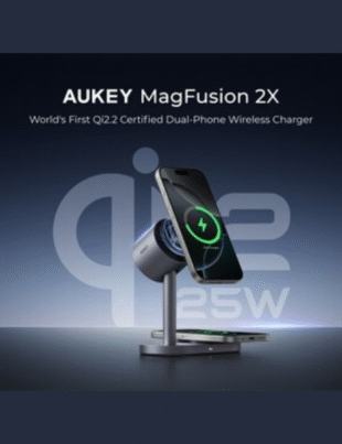AUKEY's first Qi2.2 wireless charger — MagFusion 2X (Image Courtesy: PRNewswire)