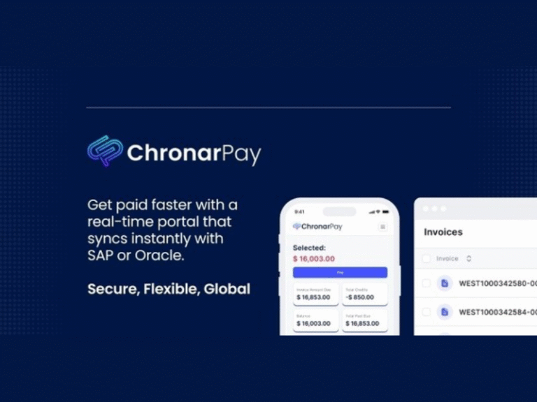 ChronarPay - Real-Time B2B ERP Payment Portal (Image Courtesy: PRNewswire)