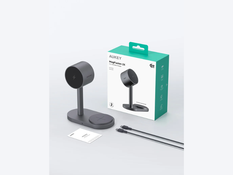 MagFusion 2X 2-in-1 Magnetic Wireless Charger (Image Courtesy: AUKEY Official website)