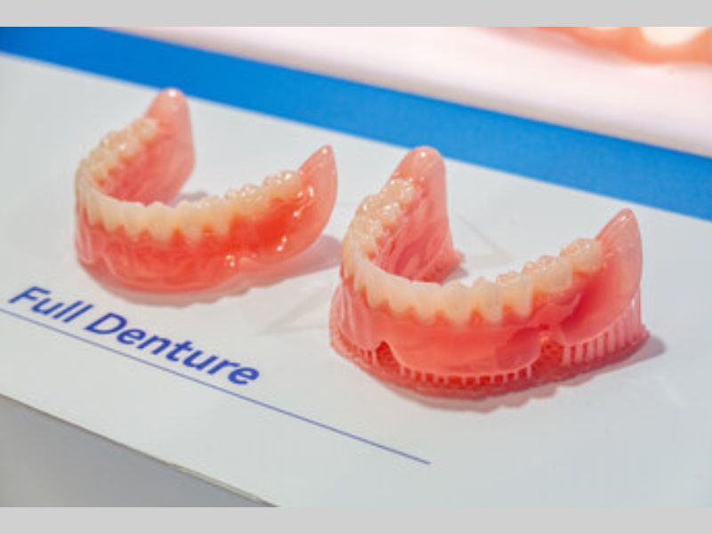 Multi-material denture in exhibition (Image Courtesy: PRNewswire)