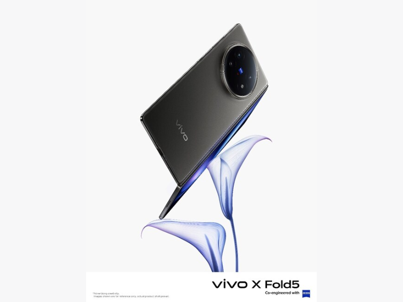 vivo X Fold5 makes international debut An ultra-light foldable with a pro camera, big battery and AI productivity suite (Image Courtesy: PRNewswire)