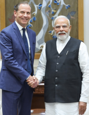 Martin Schroeter, Chairman and CEO of Kyndryl, met with the Prime Minister of India Shri Narendra Modii on August 21, 2025, to discuss Kyndryl’s plans for expanding its presence in India, driving forward AI initiatives, and fostering future technology talent (Photo Courtesy: PRNewswire)
