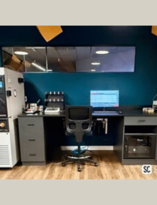 Materials testing workstation in the Soundcoat lab; heat & humidity environmental testing and mechanical strength testing (Image Courtesy: Soundcoat Official website)