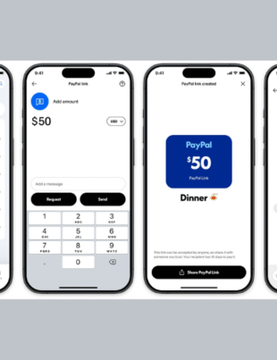 PayPal links are a fast, new way to send or receive money through a one-time personalized link that can be shared in conversation like a text, DM, or email (Image Courtesy: PRNewswire)