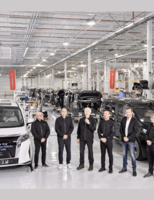 Faraday Future and Faraday X Announce That the First FX Super One Pre-Production Vehicle Has Successfully Rolled Off the Line at its FF AI-Factory in California (Image Courtesy: PRNeweswir)