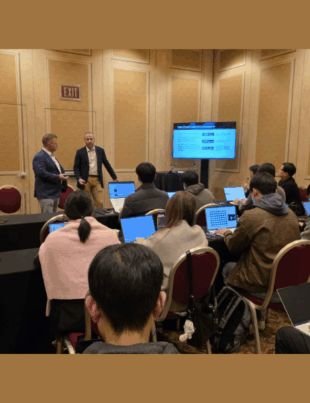 Jon Providence, U.S. CRO, and Scott Weber, U.S. CTO, speak about MegazoneCloud’s U.S. market strategy and business plans during a media briefing in Las Vegas, Nevada (Image Courtesy: PRNewswire)