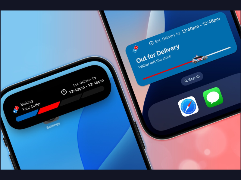 Domino’s new and improved Tracker now features Live Activities, making tracking easier, faster and more intuitive for millions of iPhone users nationwide. (Image Courtesy: PRNewswire)
