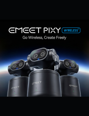 EMEET PIXY Wireless, a true wireless AI PTZ streaming camera (Image Credit: PRNewswire)