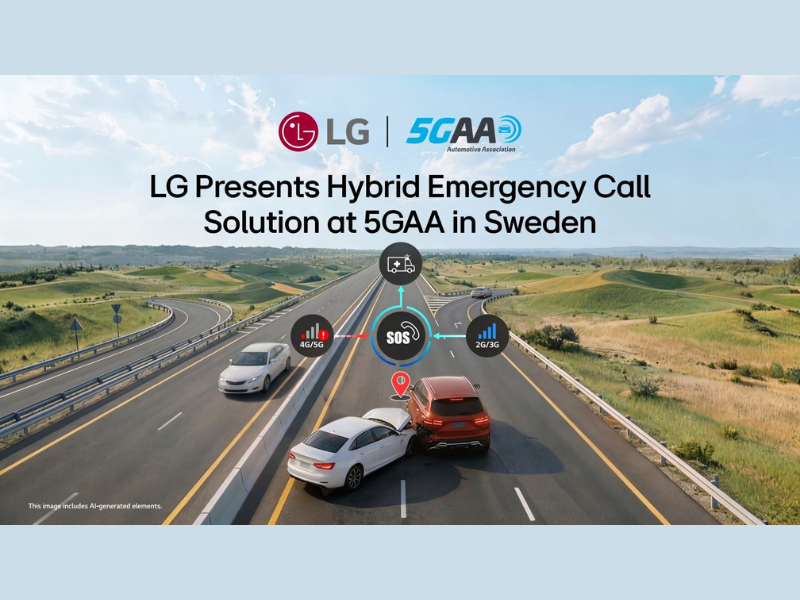LG Electronics presents hybrid emergency call solution at 5GAA in Sweden (Image Credit: PRNewswire)