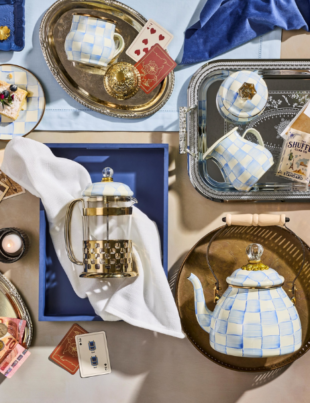 MacKenzie-Childs Sky Check Collection (Image Credit: PRNewswire)