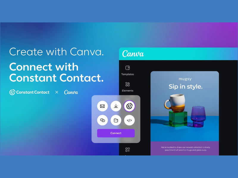 One click sends a finished Canva design into a Constant Contact campaign (Image Credits: PRNewswire)