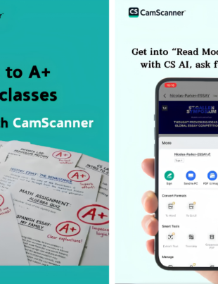 CamScanner helps students organize study materials for finals season (Image Credit: CamScanner Twitter page)
