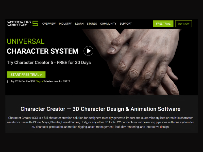 Character Creator package by Reallusion (Image Credit: Reallusion official website)