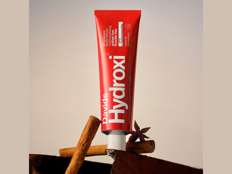 Davids Hydroxi Whitening + Enamel Health Cinnamon Toothpaste (Image Credit: PRNewswire)