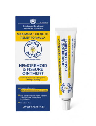 Doctor Butler's Maximum Strength Relief Formula Hemorrhoid and Fissure Ointment is now available at Walmart and CVS (Image Credit: PRNewswire)
