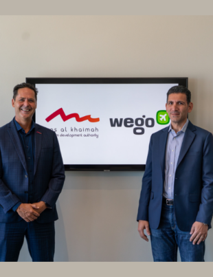 Brent Anderson, Chief Commercial Officer at Ras Al Khaimah Tourism Development Authority and Mamoun Hmidan, Chief Business Officer at Wego (Image Credit: PRNewswire)
