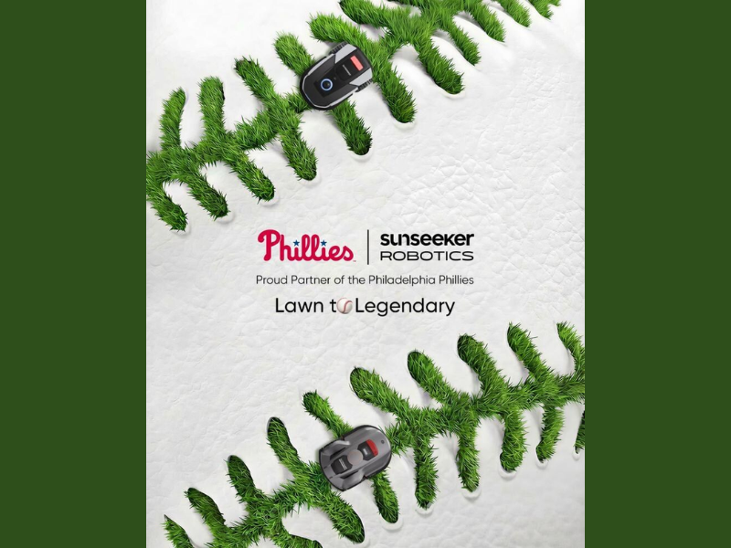 Sunseeker Robotics, Proud Partner of the Philadelphia Phillies (Image Credit: PRNewswire)