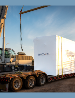 BOXABL Casita, shown folded for transportation, highlights the company’s scalable modular housing designed for global markets (Image Credit: PRNewswire)