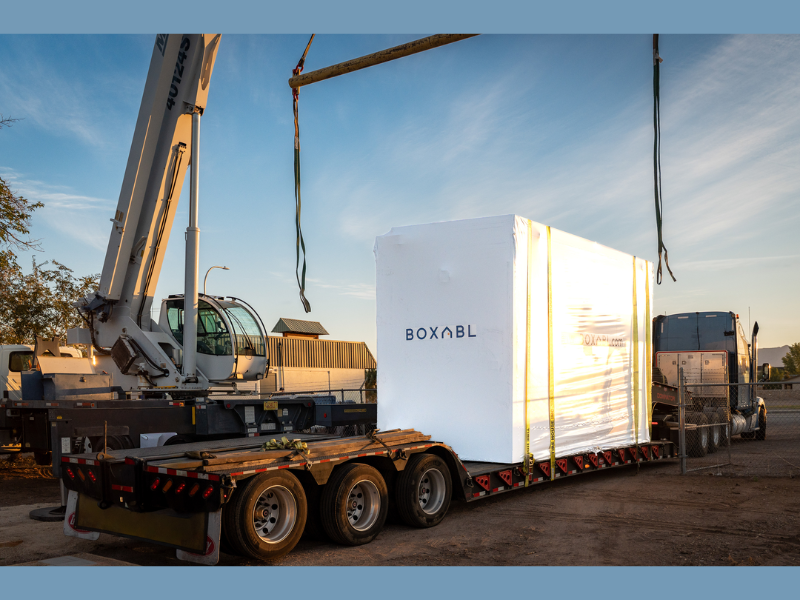 BOXABL Casita, shown folded for transportation, highlights the company’s scalable modular housing designed for global markets (Image Credit: PRNewswire)