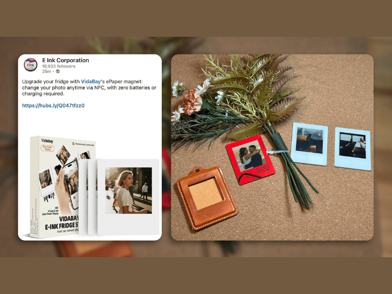 Battery-Free VidaBay Snap Passive E Ink Instant Film Turns Mobile Album Photos Into Displayable, Giftable Home Decor (Image Credit: VidaBay official website)