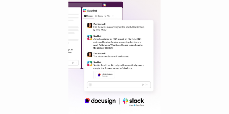 Docusign app for Slack (Image Courtesy: PRNewswire)