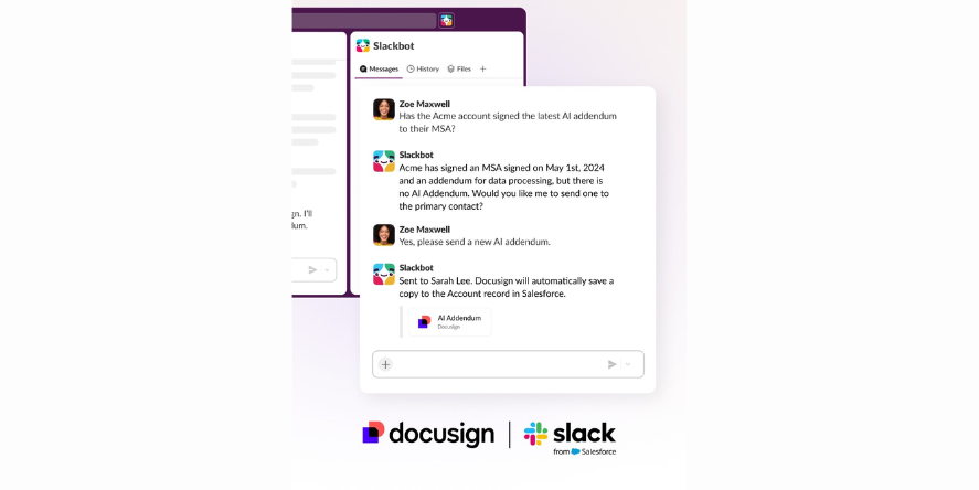 Docusign app for Slack (Image Courtesy: PRNewswire)