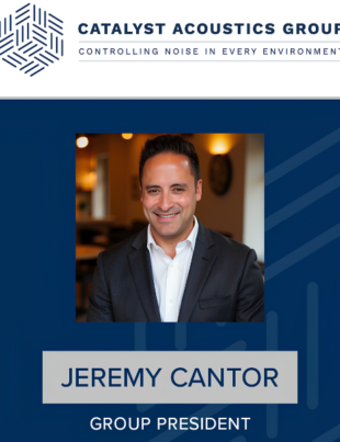 Jeremy Cantor has been promoted to Group President of Catalyst Acoustics Group, effective immediately (Image Credit: PRNewswire)